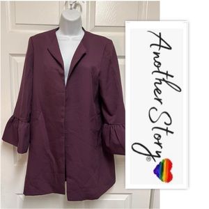 Another Story Bell Sleeve Open Blazer